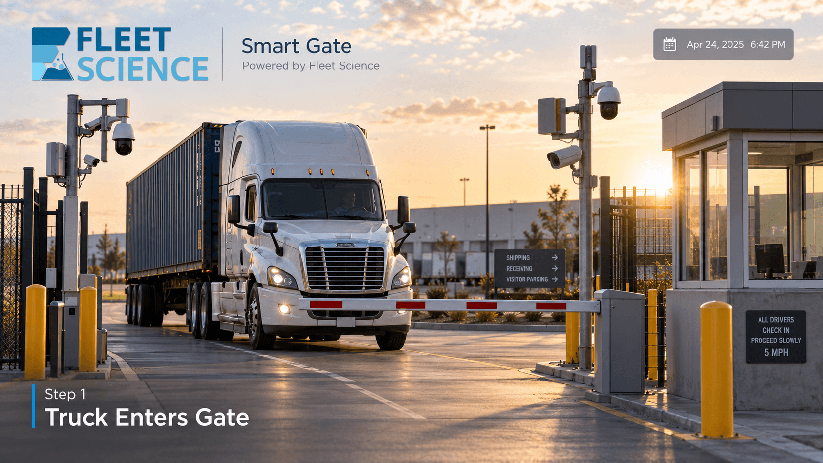 Truck Enters Gate