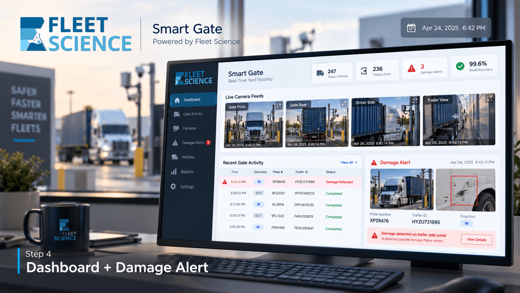 Dashboard + Damage Alert